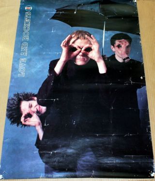Vintage 1980s Rock Poster - Love And Rockets - Rare,  Scarce.  22 X 32