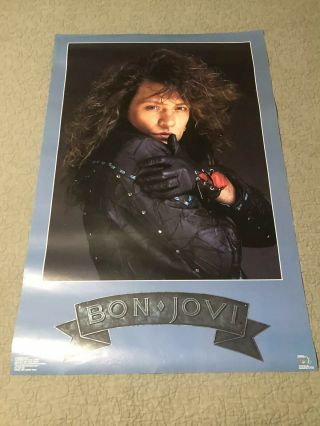 Vintage 1980s Jon Bon Jovi 1988 Jersey 3203 Funky Poster 34 1/2 X 22 1/4