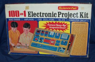 Vintage 70s Tandy Science Fair 100 In1 Electronic Project Kit 28 - 220 Radio Shack