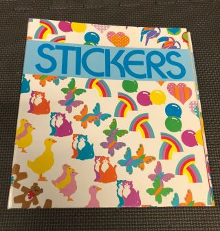 Vintage 1980s Current Sticker Album Hardcover Trend Scratch Sniff Stickers