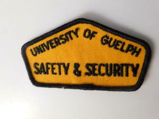 University Of Guelph Safety Security Police Patch Vintage Guard Uniform Badge