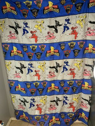 Vintage 1994 Mighty Morphin Power Rangers Blanket Comforter 57x84
