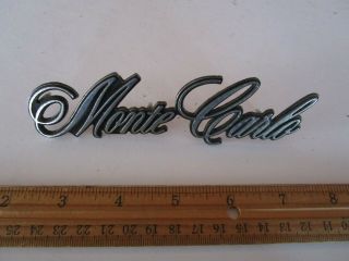 Vintage Monte Carlo Chevrolet Logo Emblem Badge Oem