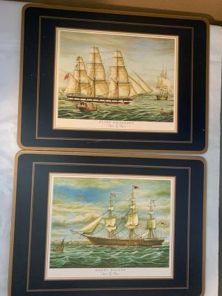 Vintage Pimpernel Clipper Ships 9 COASTERS.  6 PLACEMATS 8X7.  2 PLACEMATS 12X9 3