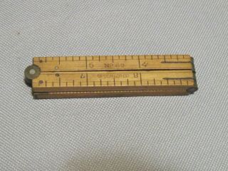 Vintage Upson Nut Co.  Wooden Folding Ruler No.  69