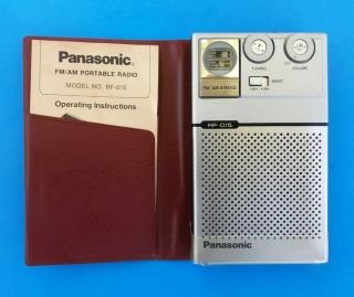 Vintage Panasonic Fm/am Portable Pocket Radio Model Rf - 015