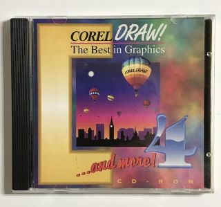 Corel Draw 4 Vintage Photo Editing Suite - 1993 Windows Pc (cd Rom) & Serial Key