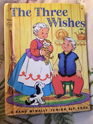 The Three Wishes Vintage Rand Mcnally Jr Elf Wadsworth Friend 1945 Sausages Vg