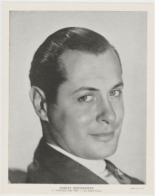 Robert Montgomery 1936 R95 8x10 Linen Textured Printed Photo - Vintage Premium