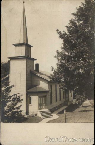 Rppc View Of A Church In Osceola,  Pa Tioga County Pennsylvania Postcard Vintage