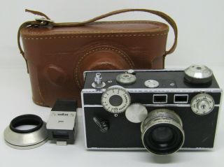 Vintage Argus C3 Range Finder Camera With Sandmar Wide Angle 35mm F:4.  5 Lens