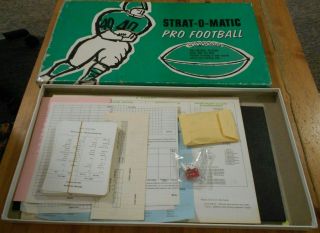 Vintage 1968 Strat - O - Matic Pro Football Board Game Nfl - Looks Complete