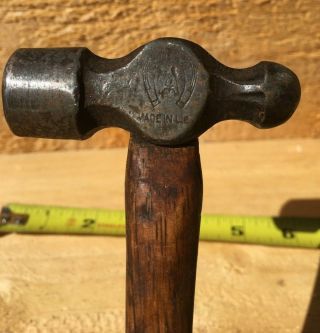 Vintage Atha Machinist Ball Pein Peen Hammer 7 Oz.  Vintage Hammer 