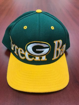 Green Bay Packers Nfl Vintage Reebok Team Apparel Snapback Ball Cap Trucker Hat