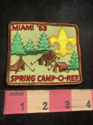Vtg 1963 Miami ‘63 Spring Camporee Boy Scout Patch O91c