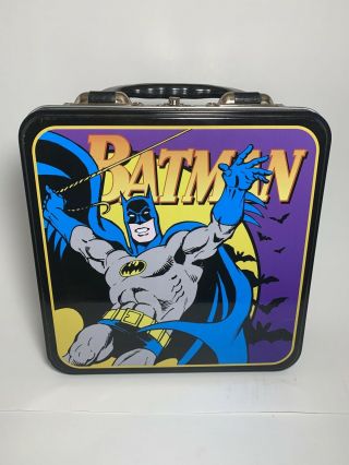 Vintage Batman Tin Lunch Box Metal Vandor 76169 - Dc Comics