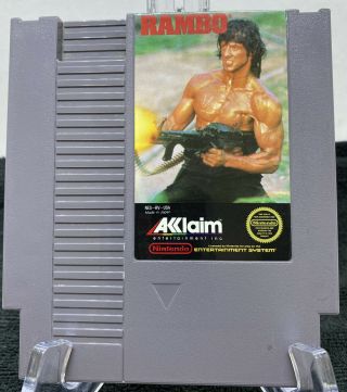 Vtg Rambo Classic Nintendo Nes Authentic Game Cart Only Cleaned