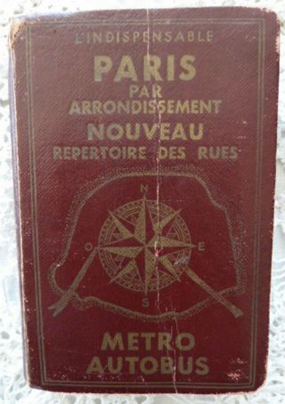 Vintage Paris France Metro Autobus Guide Book Routes Sites Street Maps,  Tickets