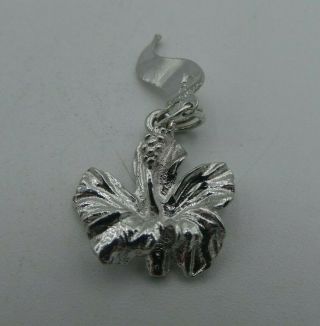 Vintage Sterling Silver Hawaiian Hibiscus Flower Charm
