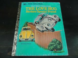 Vintage Herbie The Love Bug - Disney - 1974 - Child Little Golden Book - Wholesome