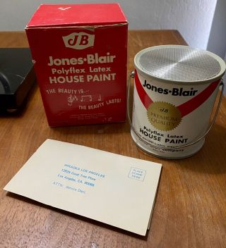 Vintage Jones Blair Polyflex Latex House Paint Can Radio