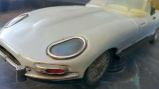 Vintage Jaguar Lemezaru Gyar E Type 1966 Tin Toy Car Friction 1:18 Made Hungary