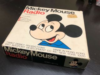 Vintage Walt Disney Mickey Mouse Transistor Radio