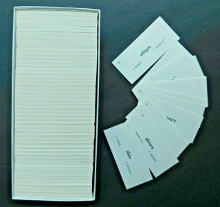 Italian Language 1000 Vintage Flash Cards English - Italian Easy Way To Learn