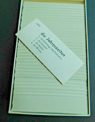German Language 1000 Vintage Flash Cards English - German Easy Way To Learn