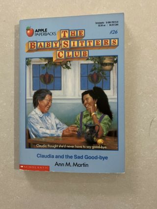 The Baby - Sitters Club 26 Claudia And The Sad Good - Bye Ann M.  Martin Vintage