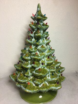 Vintage Ceramic Christmas Tree 18 In.  Tall