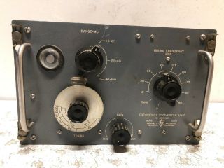 Vintage Hewlett Packard Frequency Converter Unit Hp 525a 10 - 100 Mc Ham Radio