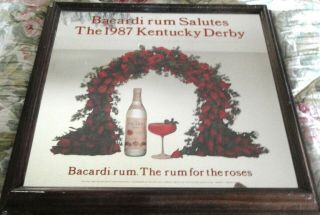Vintage Kentucky Derby 1987 Bacardi Rum Mirror