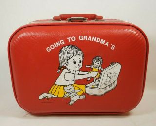 Vintage Luggage " Going To Grandma 