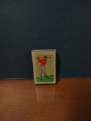 Vintage 1955 Ohio Blue Tip Stick Match Box Golf Art,  Full Box Made In Usa