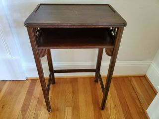 Vintage Small Art Deco Style Wood Cutout End Table