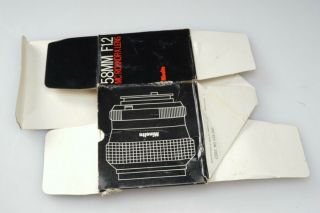 Vintage Minolta 58mm F/1.  2 Lens BOX ONLY MC Rokkor - X BOX 3