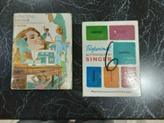 Vintage Singer Zig - Zag Sewing Machine Buttonholer 102991 & Instructions Book