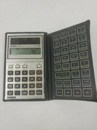 Vintage Casio Fx - 451 Scientific Solar - Powered Calculator Japan Handheld Tetesd