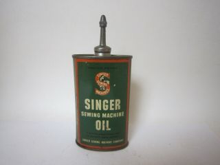 Vintage Oil Can Lead Top Singer Sewing Machine Oil 3 Oz Can