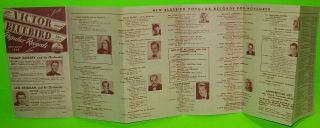 1940 Victor Bluebird Popular Records Pamhplet Vintage Music Tommy Dorsey Nipper
