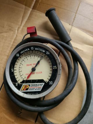 Vintage Engine Vacuum & Fuel Pump Pressure Tester Gauge Leak Diagnostic Tool