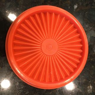 Vintage Tupperware 812 Orange Round Servalier Replacement Lid Seal 5 "