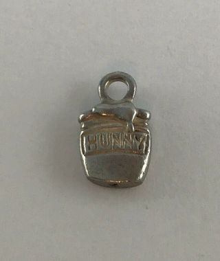 B8 Vintage Sterling Silver Charm Of Winnie The Poohs Honey Pot,  1 Of Many Listed