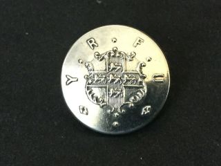 York Y.  R.  F.  U.  Vintage Button.  24mm,  Wm Dowler & Sons Ltd Birmingham