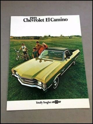 1971 Chevrolet El Camino And Ss Vintage Car Sales Brochure Folder
