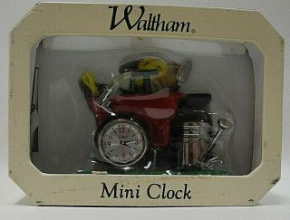 Timex (waltham) Collectible Vintage Gardening Cart Mini Clock