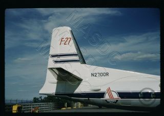 579 - 35mm Kodachrome Aircraft Slide - Piedmont Fairchild F - 27 N2700r - June 