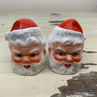 Topline Imports - Vtg Mid - Century Santa Claus Christmas Salt & Pepper Shakers