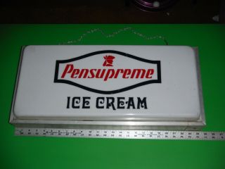 Vintage Pensupreme Ice Cream Light Up Sign Not